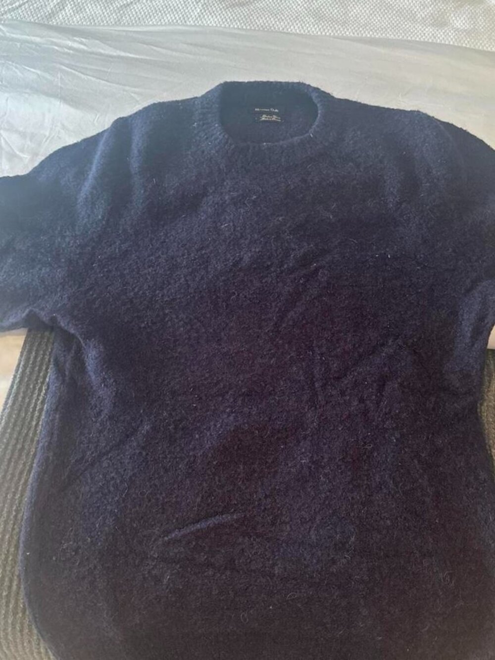 Men's Navy Crew Neck Knit Sweater Size L